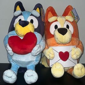 Bluey Friends 17” BLUEY & BINGO Valentine's Day 2024 Plush Set